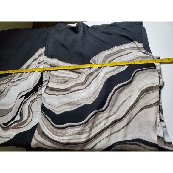 NWT Vince Camuto Black Abstract Print Tassel Kimono Cardigan One Size Layering - Picture 7 of 9